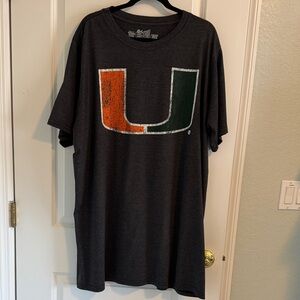 Men's Charcoal University of Miami  T-Shirt